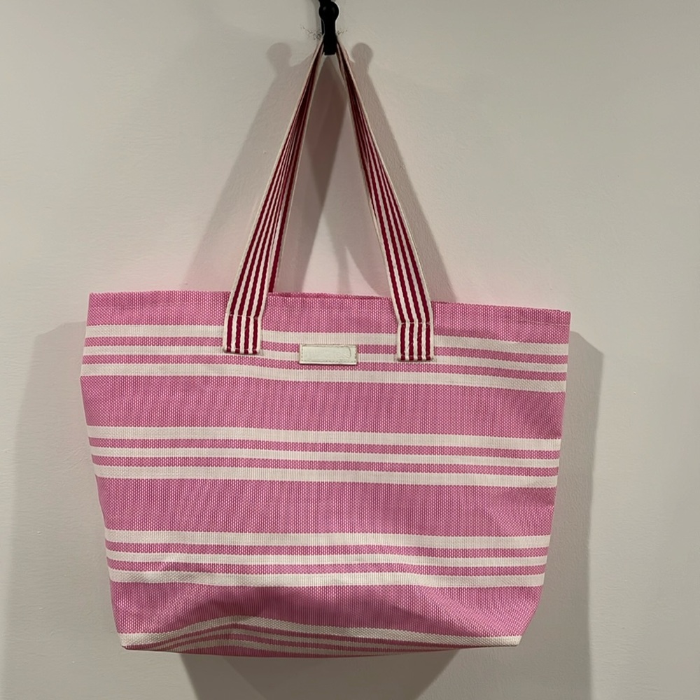 Mia & Tess pink and white  tote beach bag